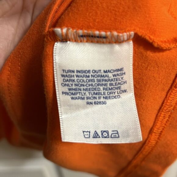 Lands End youth boys size 10/12 orange turtleneck. - Picture 3 of 4